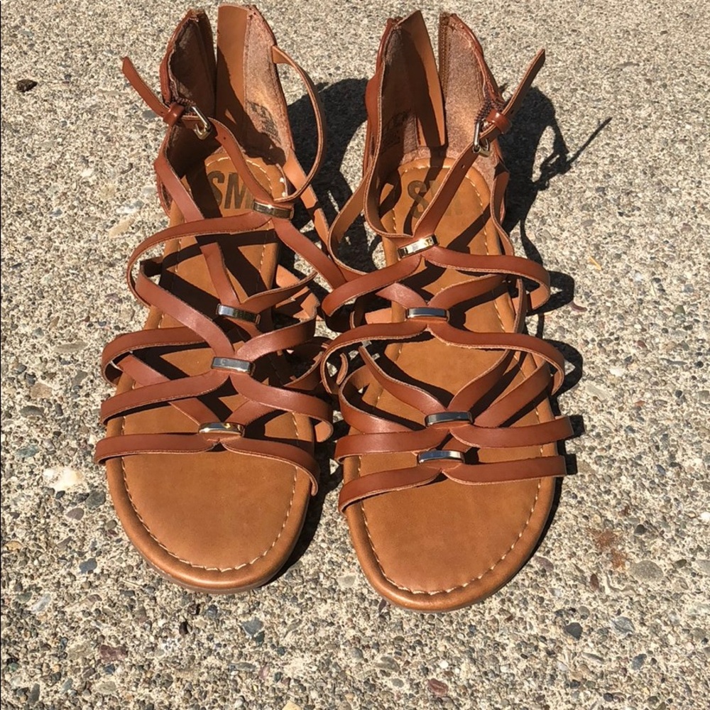 Brown strapy sandals